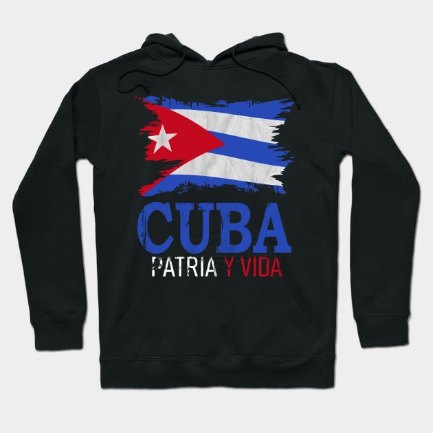 Cuba Libre Cuban Flag patria y vida Hoodie by dyazagita